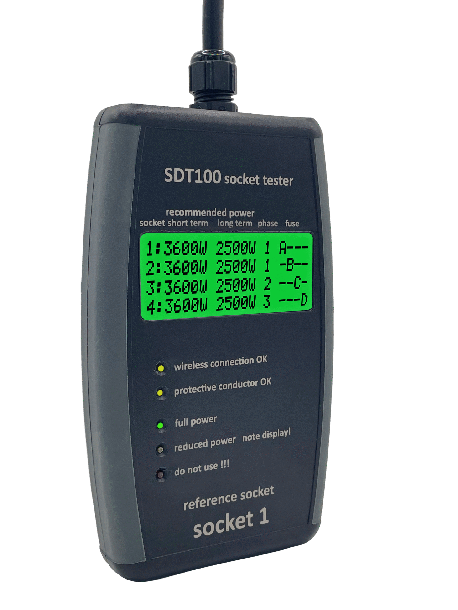 SDT100 Professionel Strømudtagstester - Schnabel - Billede 3